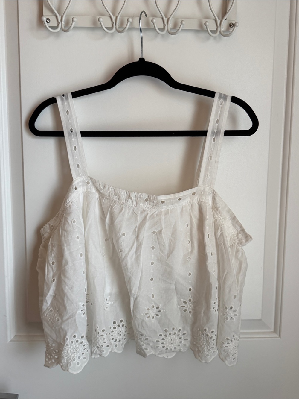 Z Supply White Eyelet Cotton Crop Camisole